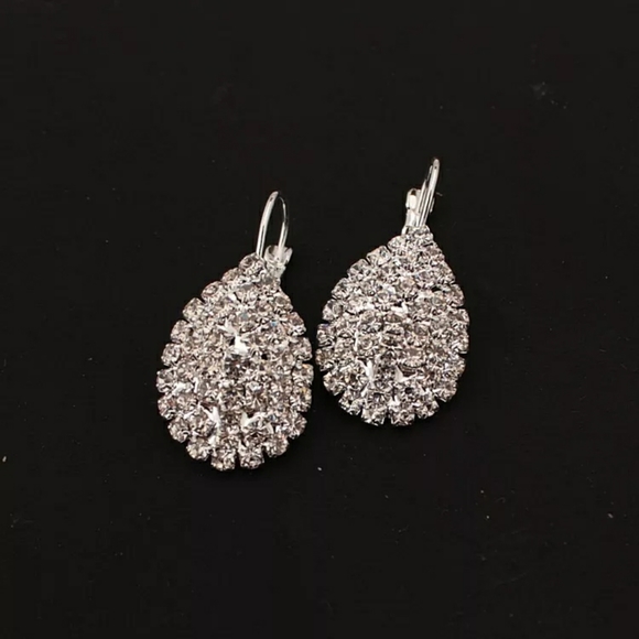 New Silver Luxury Water Drop Earrings - Picture 2 of 2